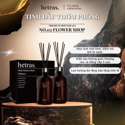 Tinh dầu thơm phòng Hetras - No.02 Flower Shop - Premium Diffuser 2EA